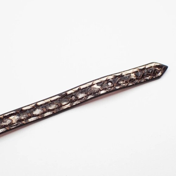 FENDI Logo Bag Bugs Monster Eyes Bracelet Embossing leather Brown Italy - Picture 7 of 10